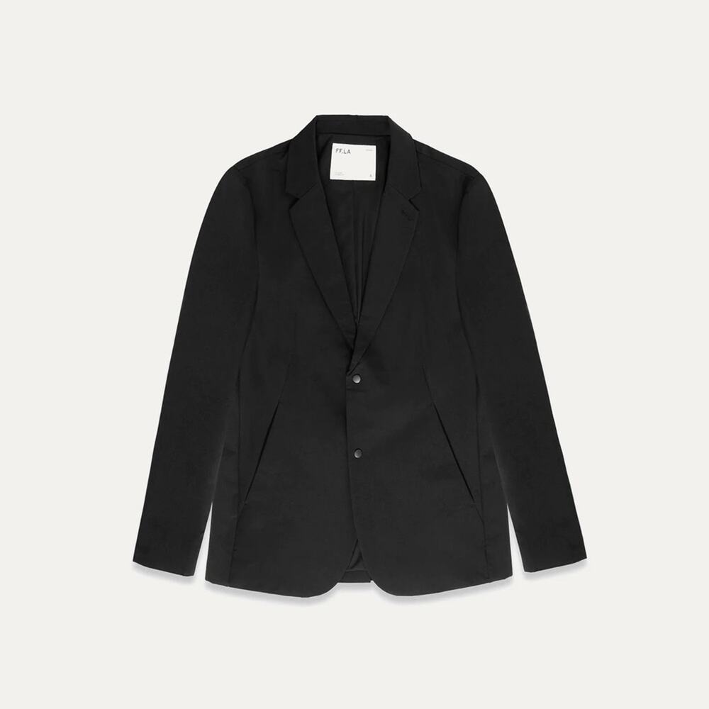 NWT Five Four Nomad Blazer In Navy Blue Casual Nylon Fabric Stretch Snap Front M - Picture 4 of 9